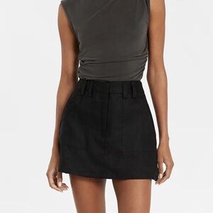 DISSH EVA NATURAL LINEN SKORT BLACK - read description